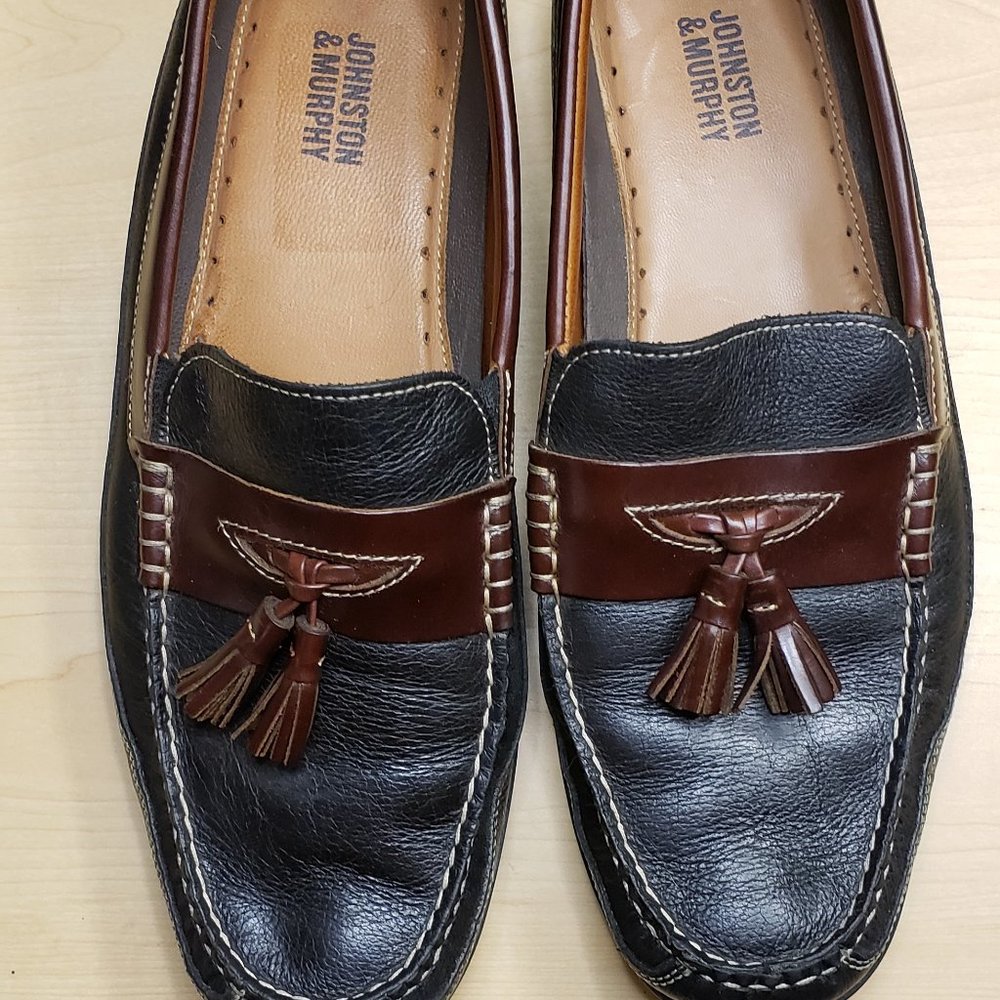 Johnston & Murphy Locklin Oiled Leather Tassel Loafers
